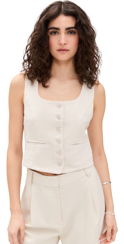 BLANKNYC Oyster Bar Vest Natural