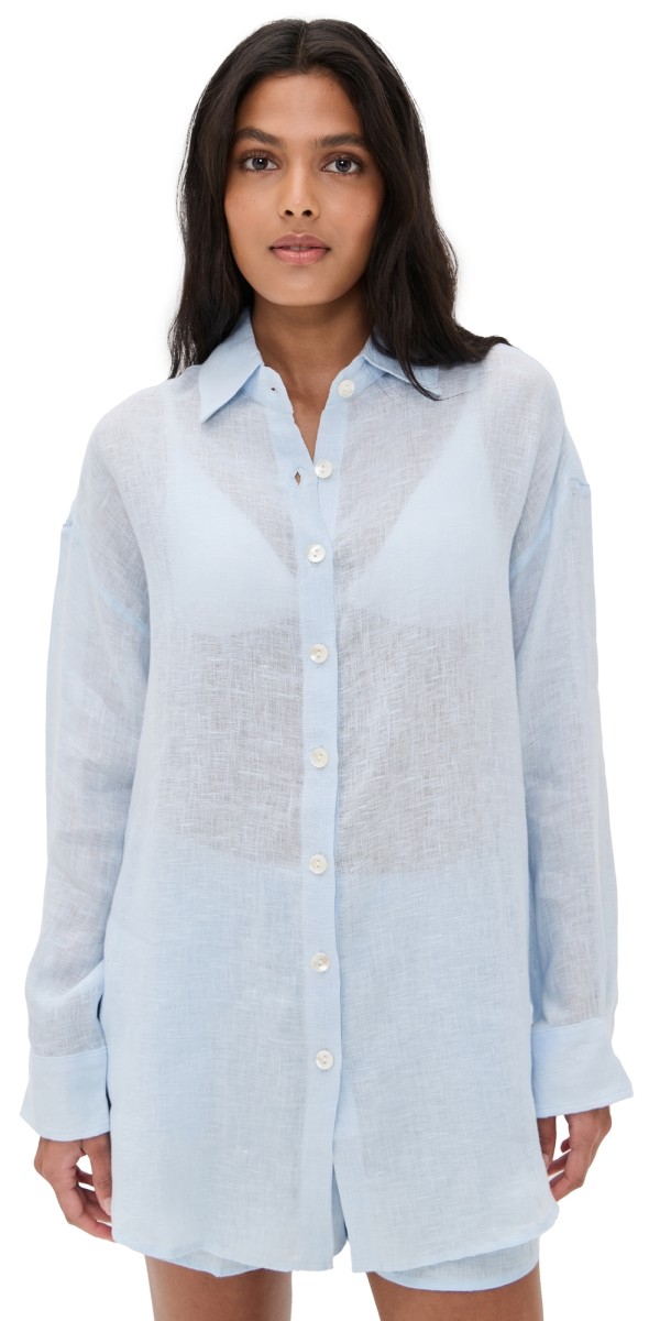 Vitamin A Playa Boyfriend Shirt Celeste