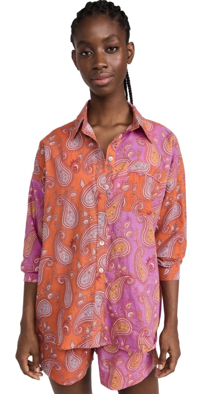 Charina Sarte Hiraya Top Orange & Violet Paisley