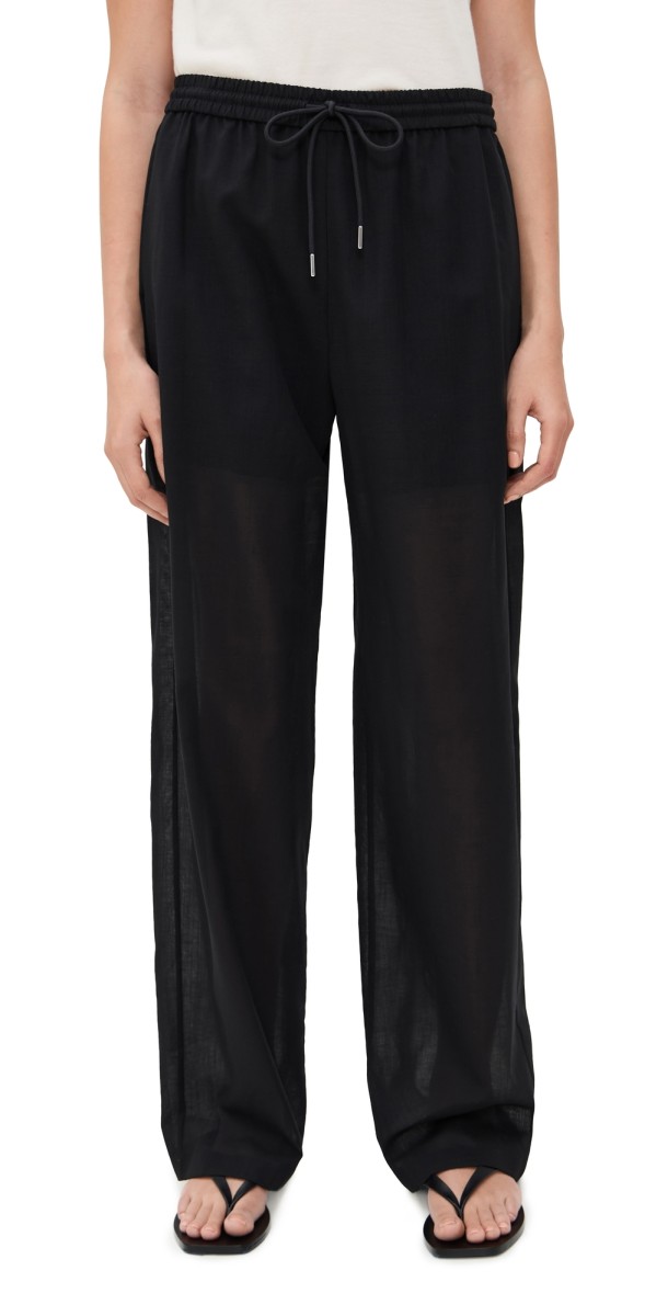 Theory Drawcord Pull On Pants Black