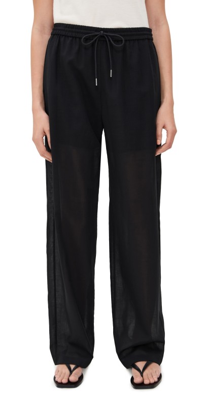 Theory Drawcord Pull On Pants Black