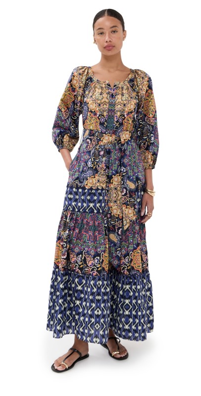 Figue Johanna Dress Kaleidoscope Paisley Blue