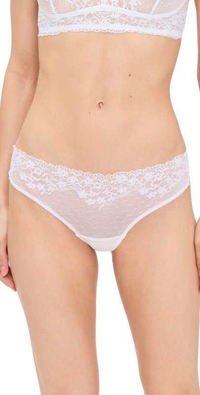 Commando Double Take Lace Thong White
