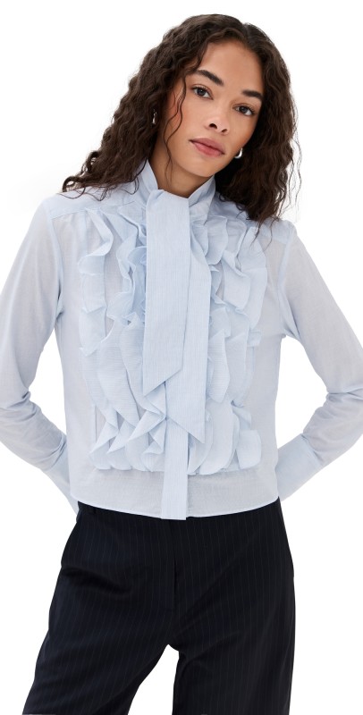 TWP Patti with Tie White / Indigo