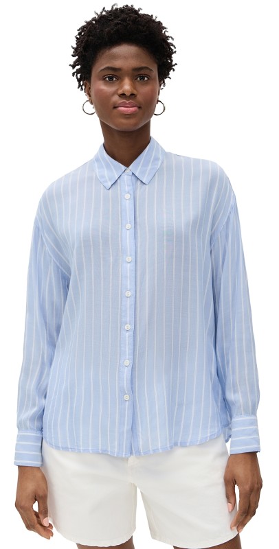 DAZE Lotus Button Down Shirt Castle Stripe