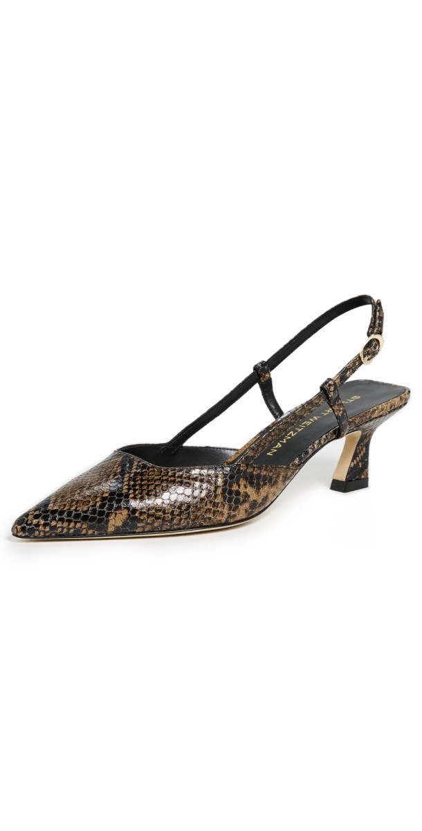 Stuart Weitzman Vinnie Slingback Pumps 50mm Espresso