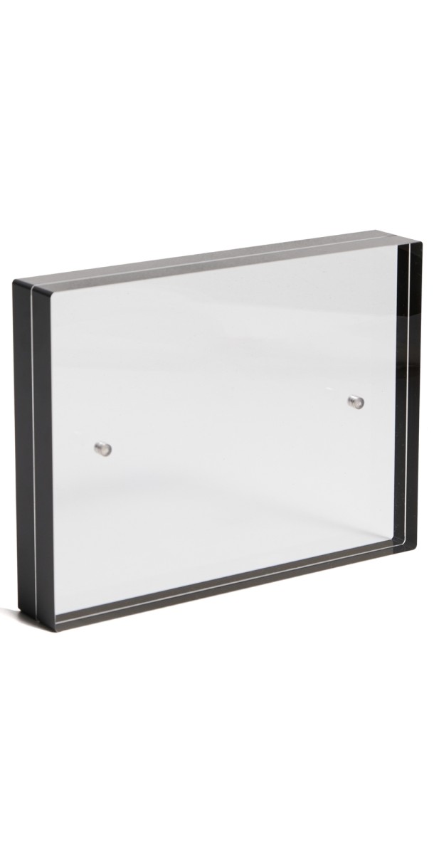 Tizo Design Black Border Acrylic Frame 4x6 Black/Clear