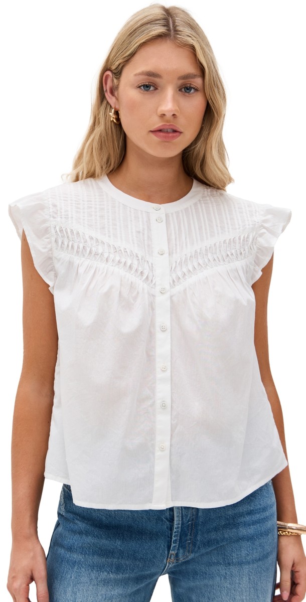 PAIGE Levanto Blouse White
