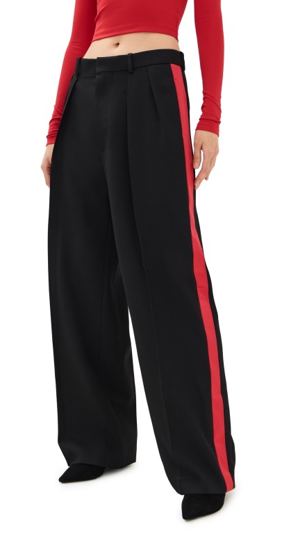 WARDROBE. NYC Tuxedo Trousers Black & Red