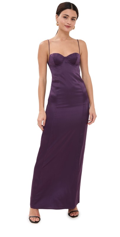 Kiki De Montparnasse Tous Les Jours Bustier Long Dress Cassis