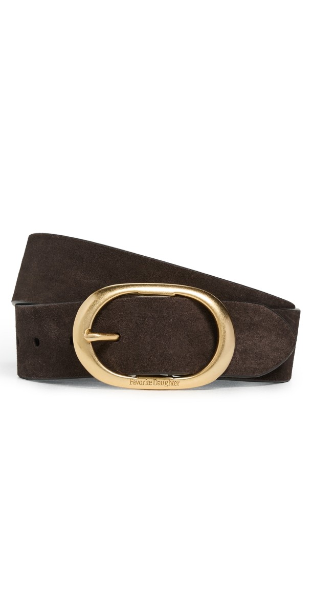 Favorite Daughter The Suede Jean Belt Chocolate/Antique