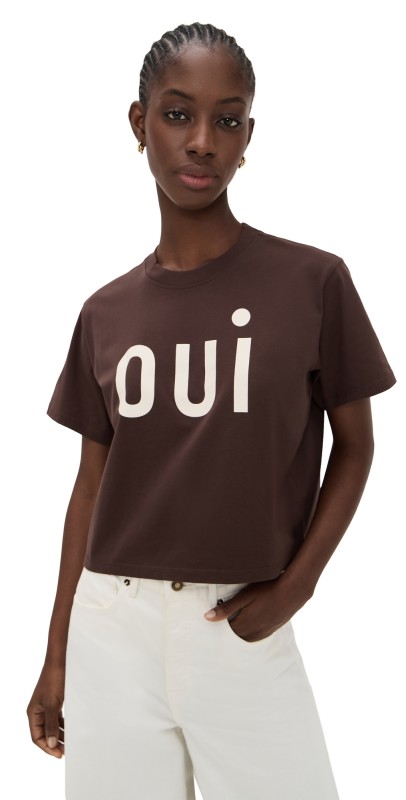 Clare V. Le Carre Tee Chocolate