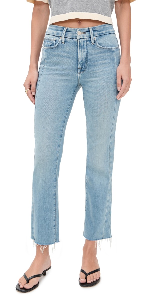 Good American Soft Tech Good Legs Straight Jeans Indigo799
