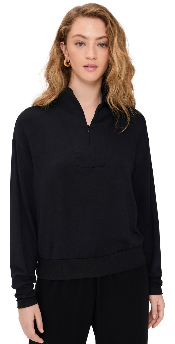 Splits59 Birdie Fleece 1/2 Zip Sweatshirt Black