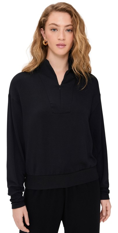 Splits59 Birdie Fleece 1/2 Zip Sweatshirt Black