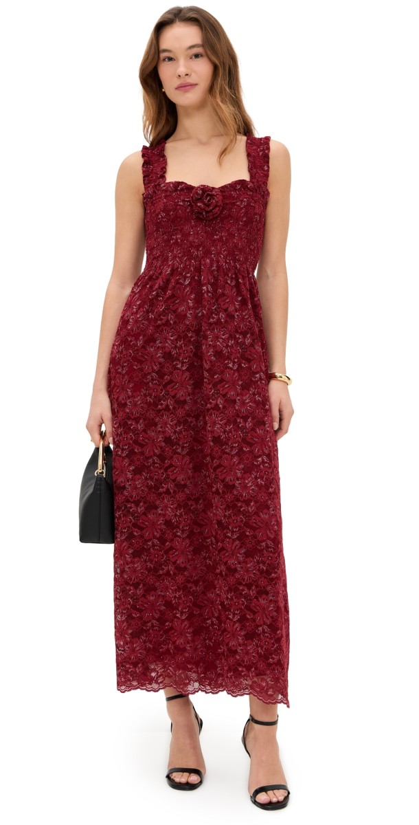 Hill House Home The Rosetta Nap Dress Claret