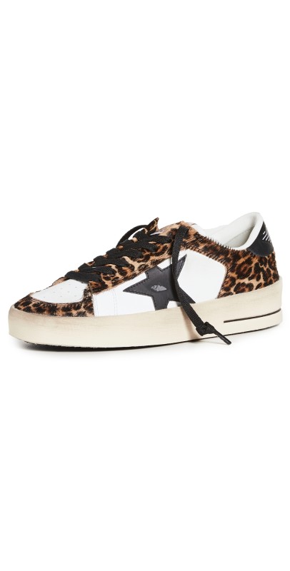 Golden Goose Stardan Sneakers Beige Brown Leo/White