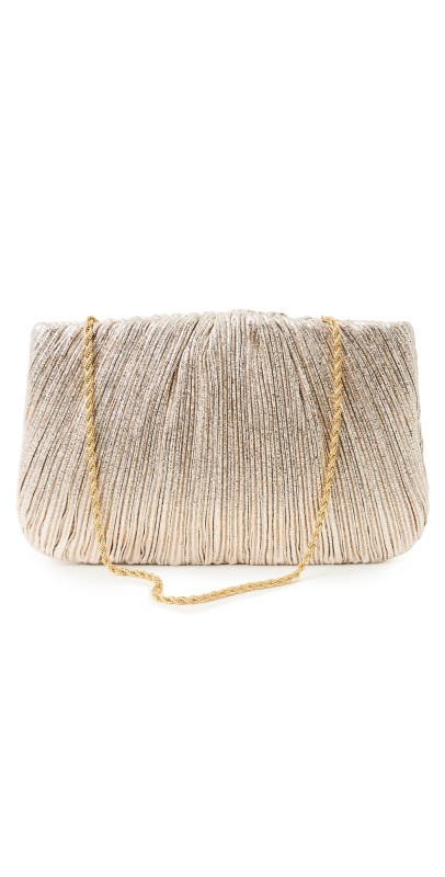 Loeffler Randall Brit Flat Pleated Pouch Champag