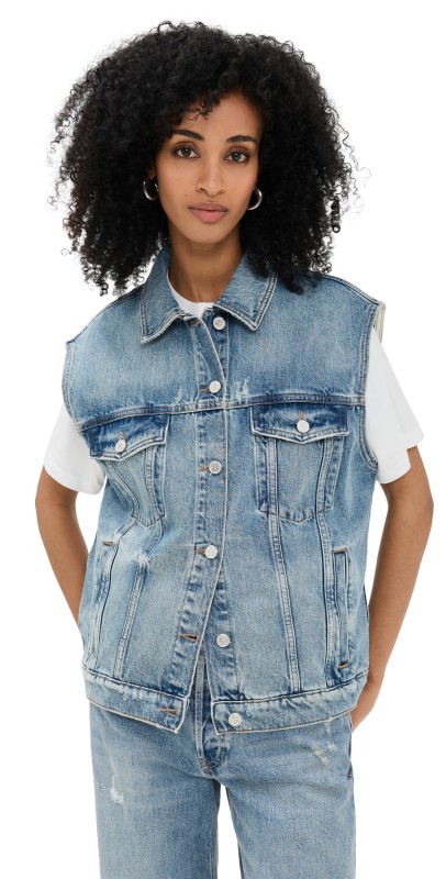 ANINE BING Rory Vest Summer Indigo