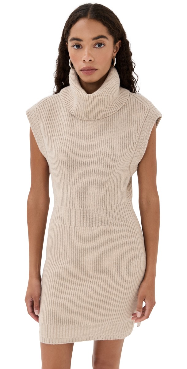 SIMKHAI Albanie Mini Dress Oatmeal