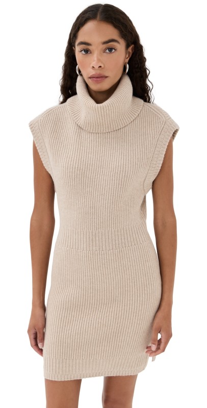 SIMKHAI Albanie Mini Dress Oatmeal