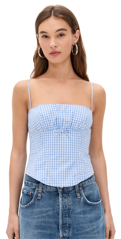 Sandy Liang Hotaru Top Blue Multi