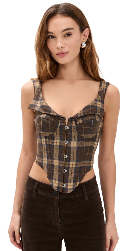 GUIZIO Chamonix Tartan Corset Multi