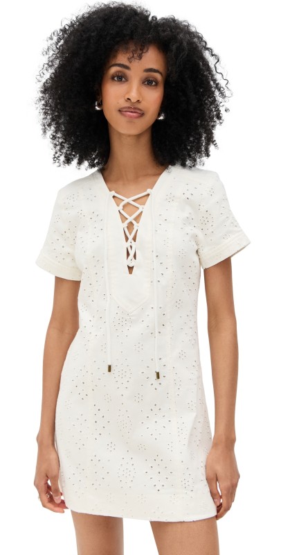 Ramy Brook Ines Dress White Eyelet