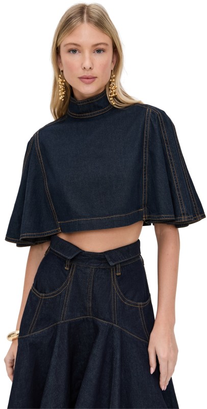 Zimmermann Hypnotic Denim Capelet Night Sky