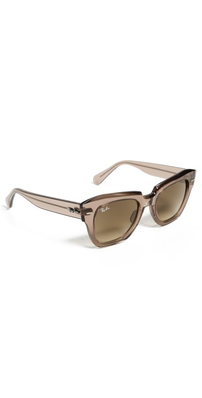 Ray-Ban State Street Sunglasses Transparent Light Brow