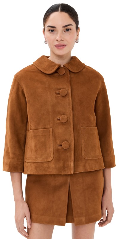 Marc Jacobs Suede Doll Jacket Copper