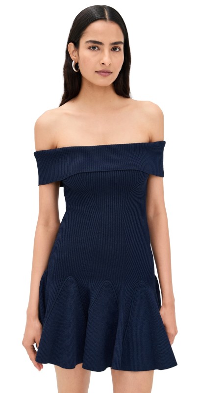 Retrofête Erica Knit Dress Metallic Navy