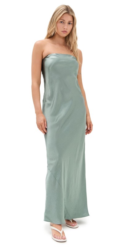Vince Strapless Maxi Dress Clay Sage