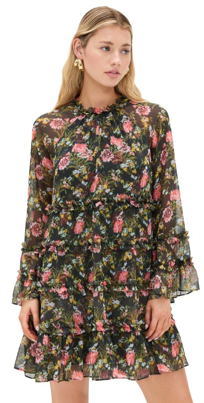 Cinq à Sept Impressionist Floral Sunniva Dress Lavastone Multi
