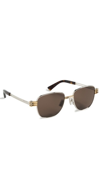 Bottega Veneta BV1380S Sunglasses Silver-Silver-Brow