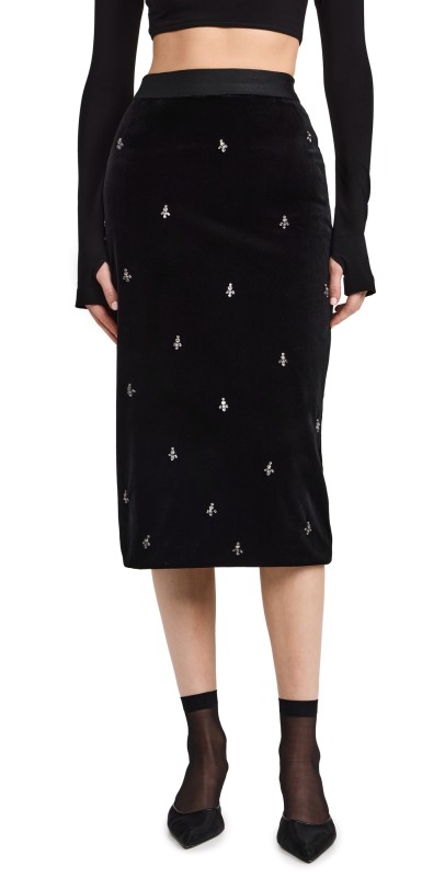 Le Superbe Embellished Liza Skirt Black