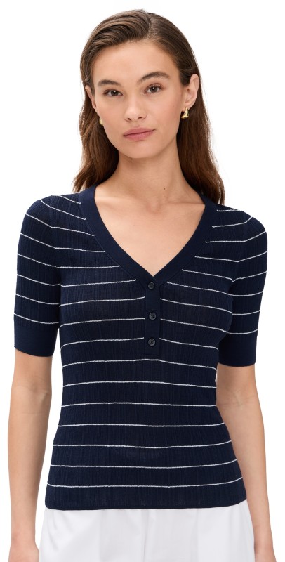 A. L.C. Francis Top Navy/Bright White