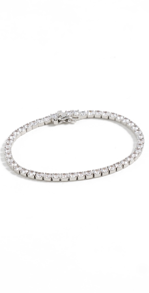 SHASHI Medium Tennis Bracelet Silver