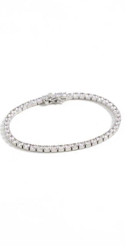 SHASHI Medium Tennis Bracelet Silver