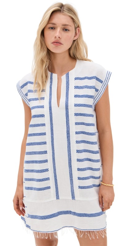 lemlem Elina Caftan Dress Tiki Azure