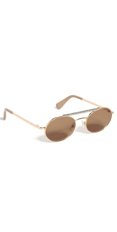 Lele Sadoughi Anaheim Aviator Sunglasses Gold 720