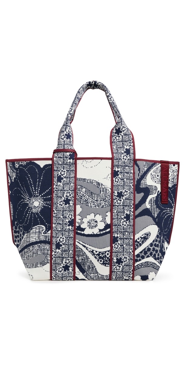 ALÉMAIS Mickey Jacquard Beach Tote Navy
