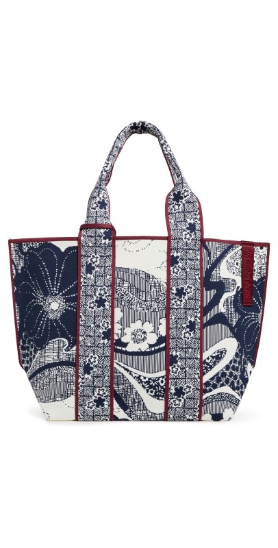 ALÉMAIS Mickey Jacquard Beach Tote Navy