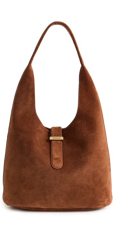 SIMKHAI Khai Suede Hobo Bag Sabl