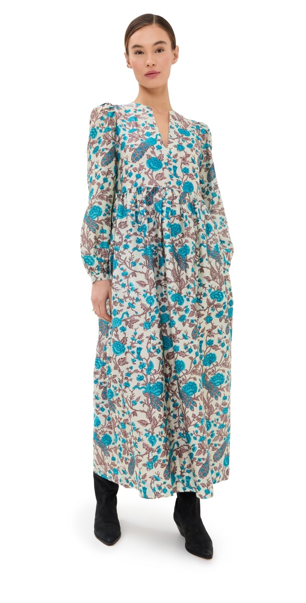 Alix of Bohemia Imogen Peacock Plume Dress Peacock