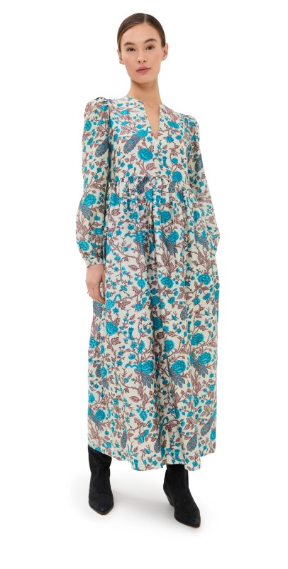 Alix of Bohemia Imogen Peacock Plume Dress Peacock
