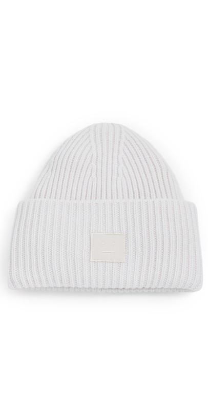 Acne Studios Pansy Face Yak Beanie Greige Melang
