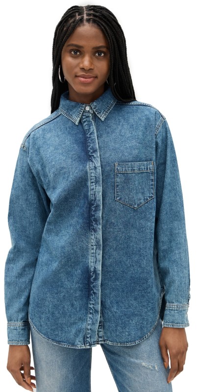 Good American Denim Uniform Shirt Indigo76