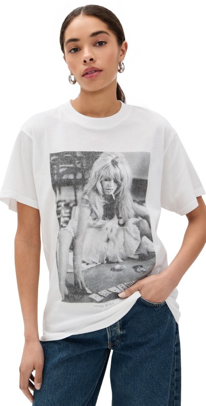 ANINE BING Lili Tee AB X DK X Brigitte Bardot Ivory