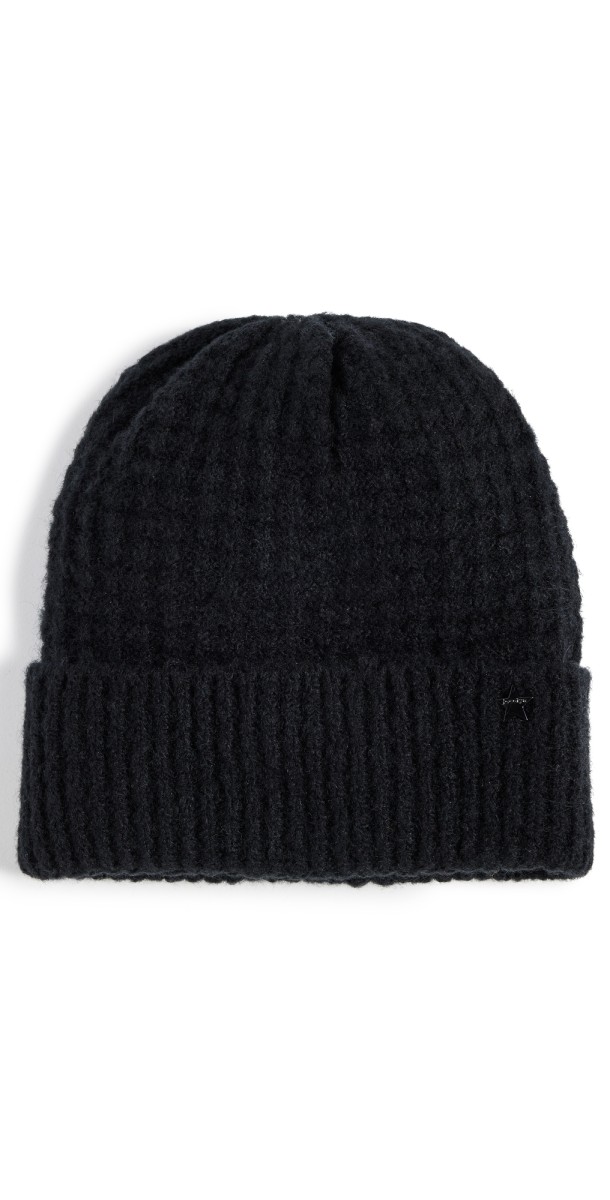 Jocelyn Waffle Knit Beanie Black
